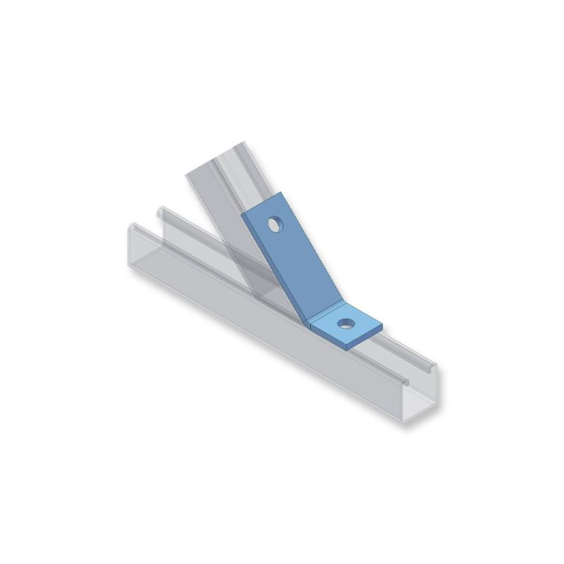 Outside 45° joint plate (2 holes)