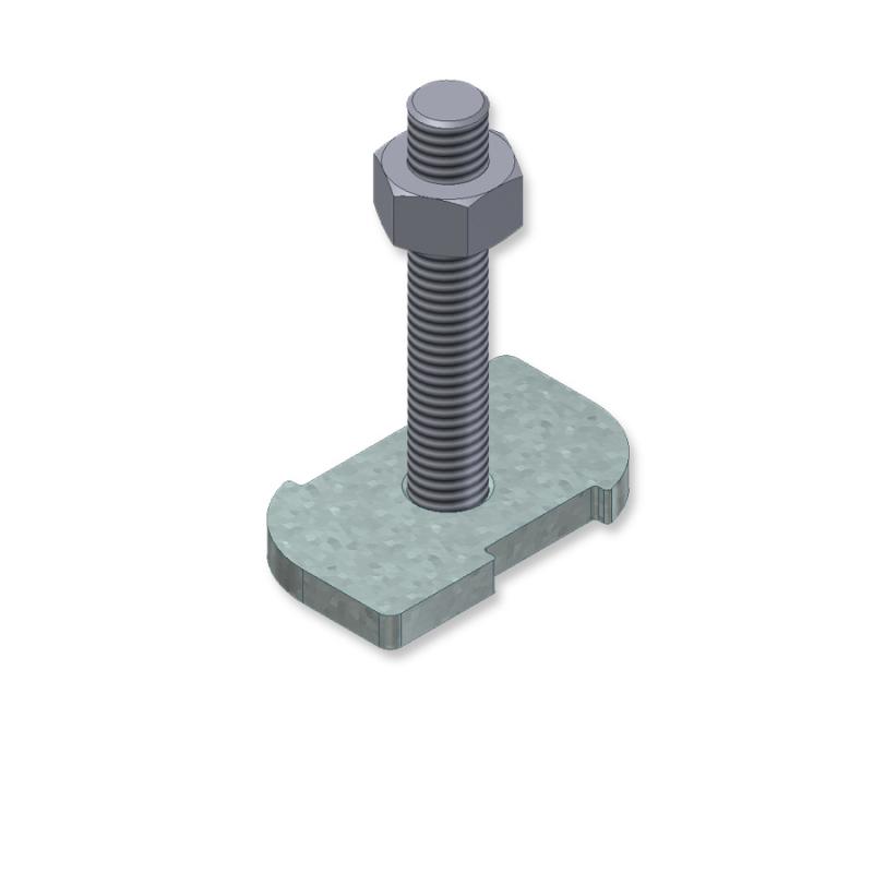 Plate with M8x50 pin