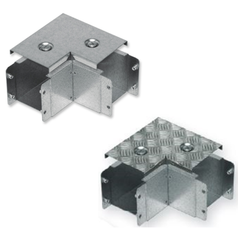 Flat 90° Elbow with right angle Cover