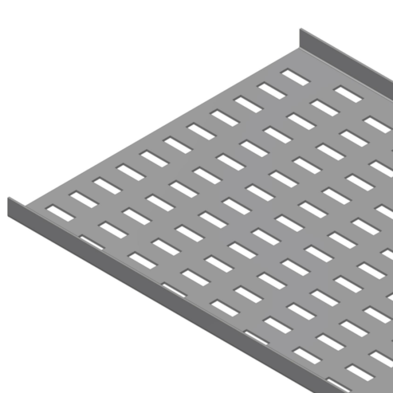Cable tray with staggered slots